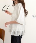 tシャツ 半袖 重ねてる風、が今っぽい。ビスチ...の詳細画像4