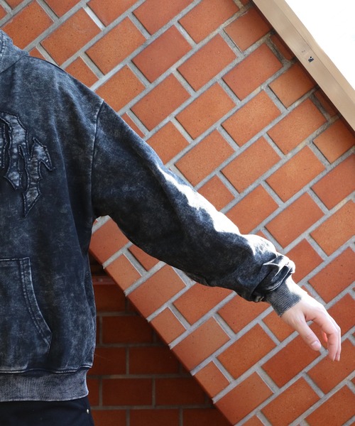 8 パーカー ウォッシュ加工ジップパーカー メンズ レディース