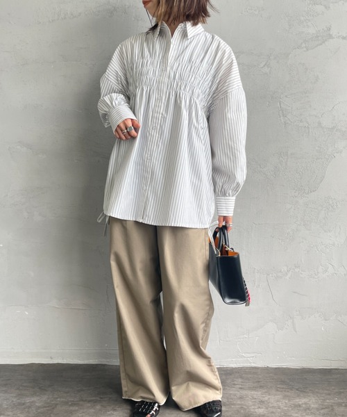 「JF Ready Made」 長袖シャツ F オフホワイト レディース_画像5