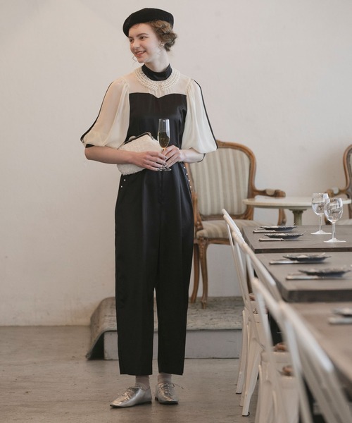 「BONLECILL noir」 オールインワン S～Ｍ ブラック レディース_画像4