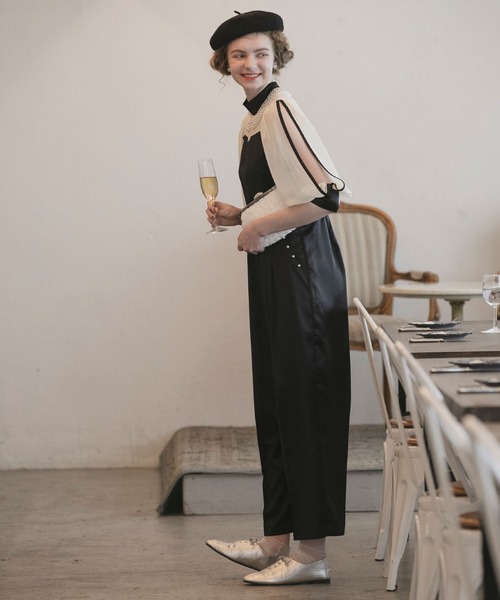 「BONLECILL noir」 オールインワン S～Ｍ ブラック レディース_画像6