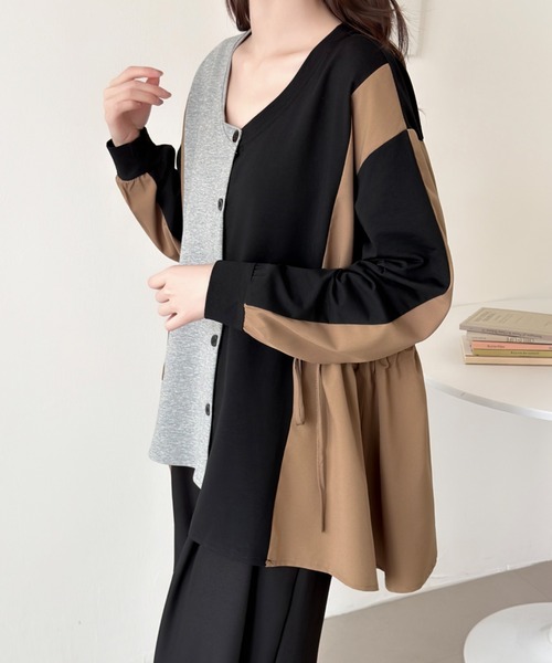 美品⭐︎Eaphi アシンメトリーカーディガン eaphi カーディガン