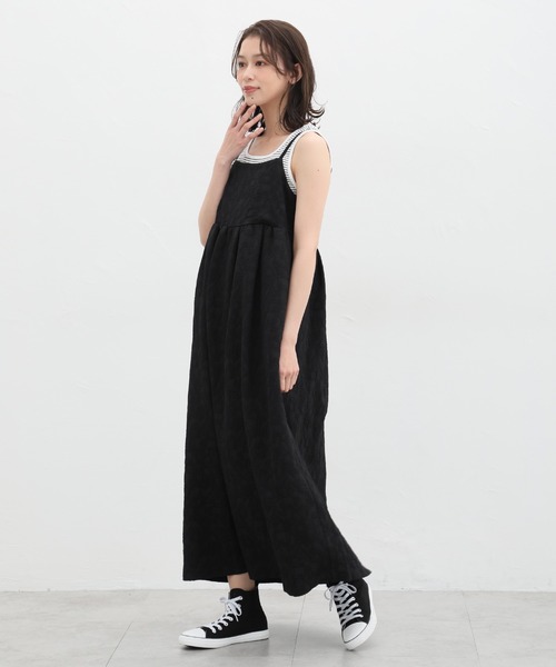 「Honeys」 「GLACIER」キャミソールワンピース LL グレイッシュベージュ レディース_画像5