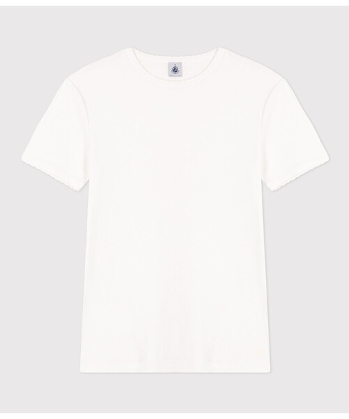 「PETIT BATEAU」 半袖カットソー SMALL ホワイト レディース_画像2