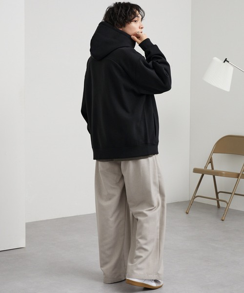 「MONO-MART」 ジップアップパーカー L チャコール メンズ_画像4