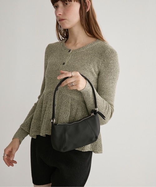 LOSCa ショルダーバッグ バッグ マットスキンフェイクレザーミニバッグ