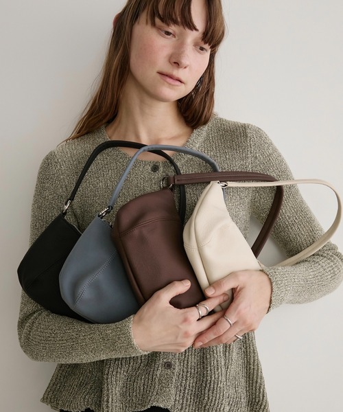 LOSCa ショルダーバッグ バッグ マットスキンフェイクレザーミニバッグ