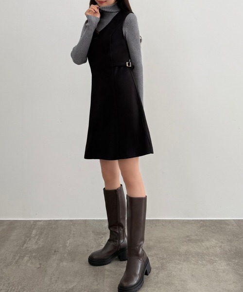 「CENEA」 サロペットスカート LARGE グレイッシュベージュ レディース_画像2