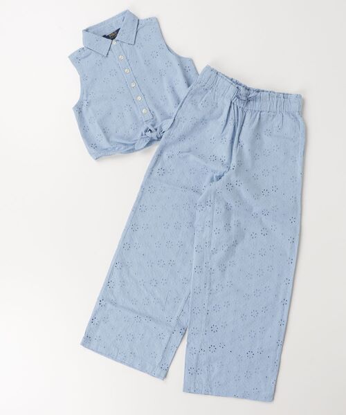 アイレット コットン ボクシー シャツ ＆ パンツ キッズ 子供服 女の子_3