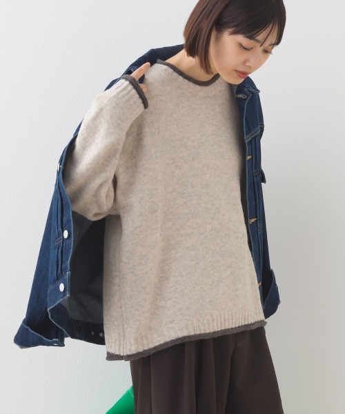 「OMNES」 長袖ニット FREE ライトグレー レディース_画像2