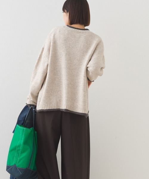 「OMNES」 長袖ニット FREE ライトグレー レディース_画像5