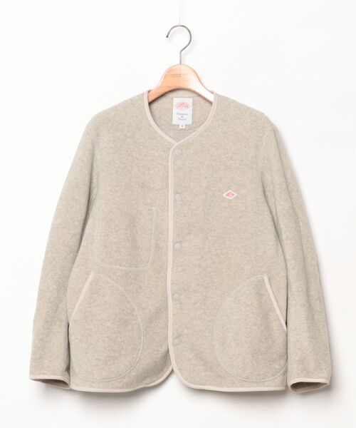 Danton（ダントン） ノーカラージャケット 36 グレー レディース