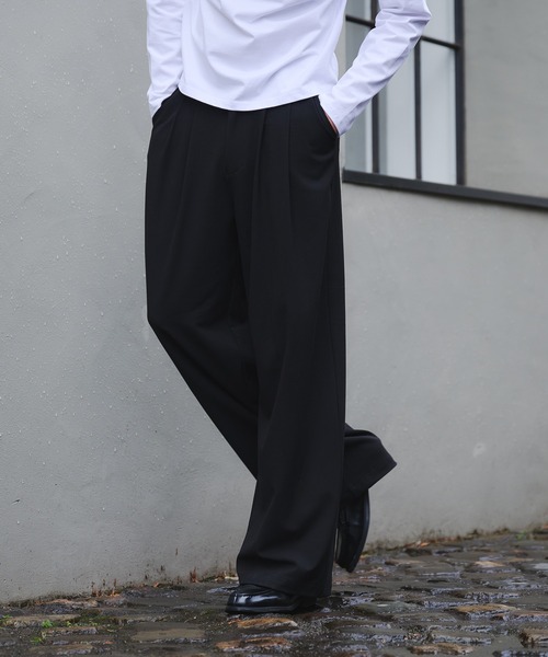 Regen Glanz スラックス 2 tuck straight slacks / ツータック
