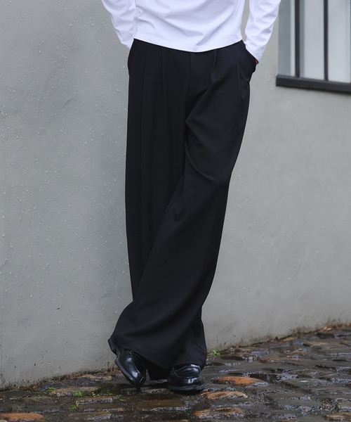 Regen Glanz スラックス 2 tuck straight slacks / ツータック
