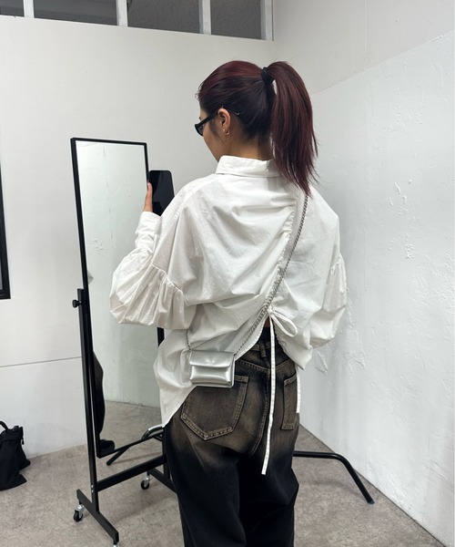 「Six M」 長袖シャツ FREE オフホワイト レディース_画像5