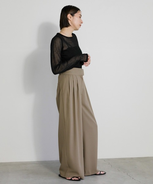「select MOCA」 スラックス SMALL グレイッシュベージュ レディース_画像7