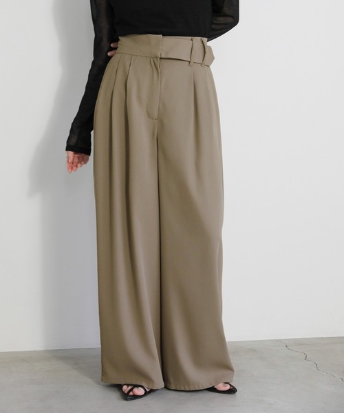 「select MOCA」 スラックス SMALL グレイッシュベージュ レディース_画像8