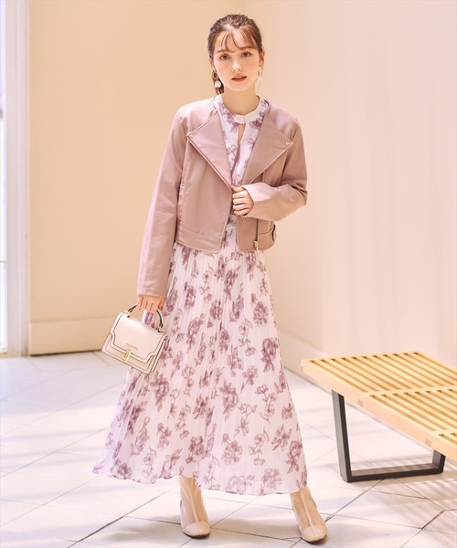 「WILLSELECTION」 7分袖ワンピース MEDIUM パープル系その他 レディース