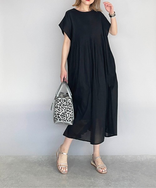 「PICCIN」 半袖ワンピース M ブラック レディース_画像4