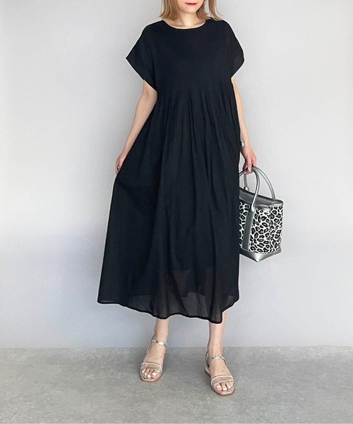 「PICCIN」 半袖ワンピース M ブラック レディース_画像7