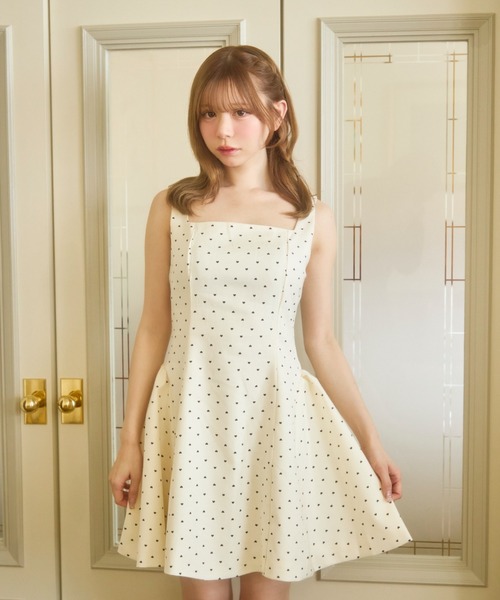 TITTY＆CO.（ティティーアンドコー） ワンピース ドット柄レースアップ