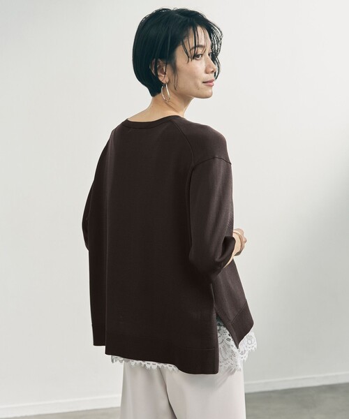 ニット セーター スゴ機能美ニット ハーフスリーブ レディースの画像