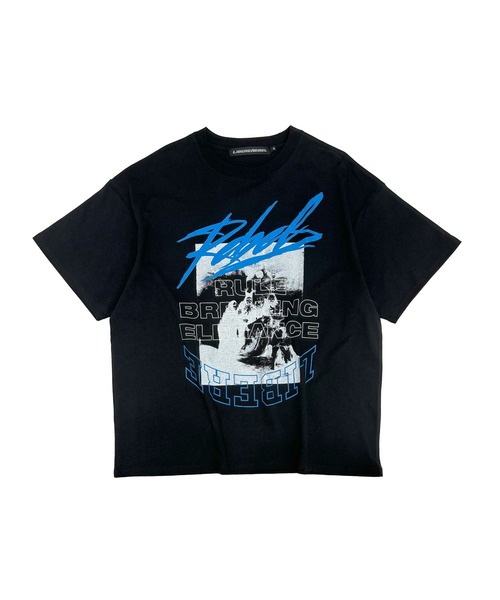 「LIBERE」 半袖Tシャツ MEDIUM ブラック メンズ_画像2