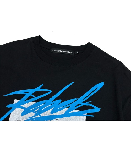 「LIBERE」 半袖Tシャツ MEDIUM ブラック メンズ_画像4