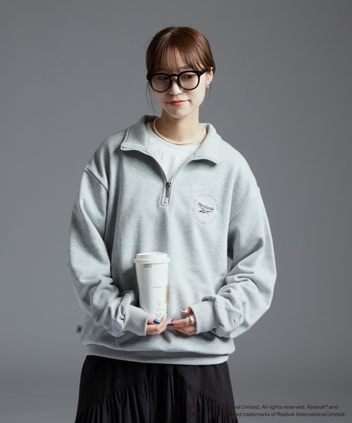 「Reebok」 スウェットカットソー MEDIUM ネイビー レディース_画像2