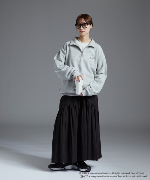 「Reebok」 スウェットカットソー MEDIUM ネイビー レディース_画像4