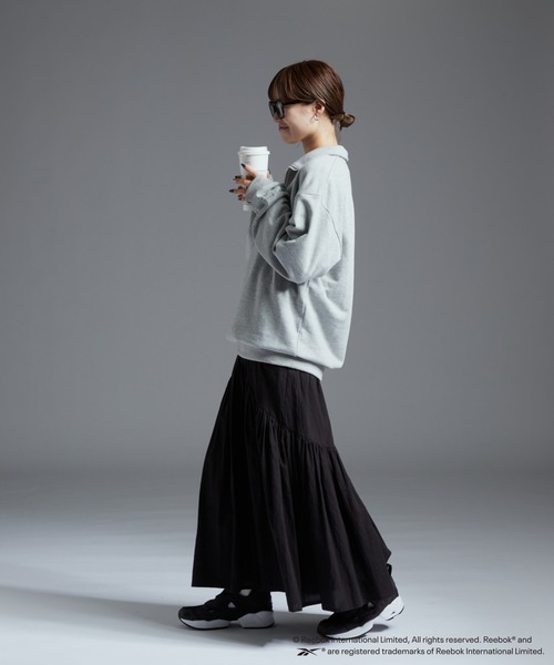 「Reebok」 スウェットカットソー MEDIUM ネイビー レディース_画像5