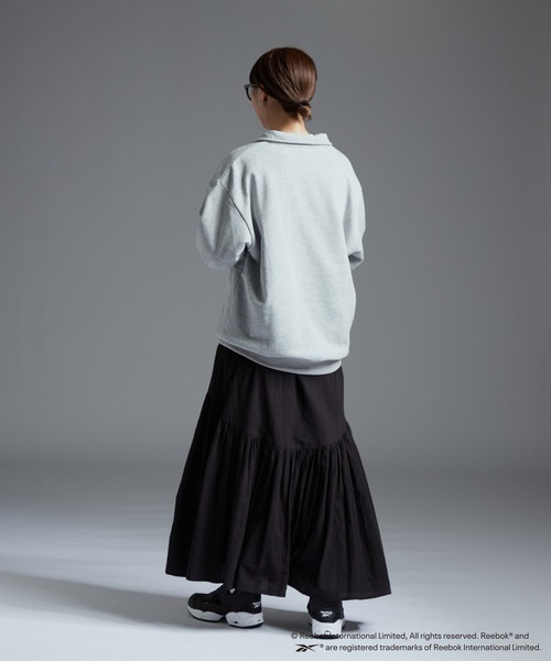 「Reebok」 スウェットカットソー MEDIUM ネイビー レディース_画像6