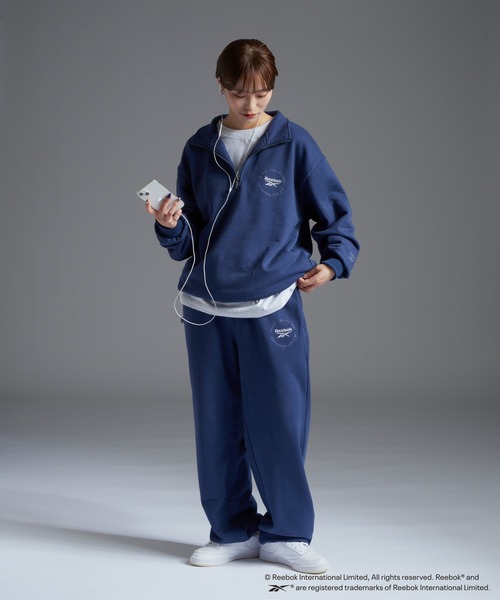 「Reebok」 スウェットカットソー MEDIUM ネイビー レディース_画像9