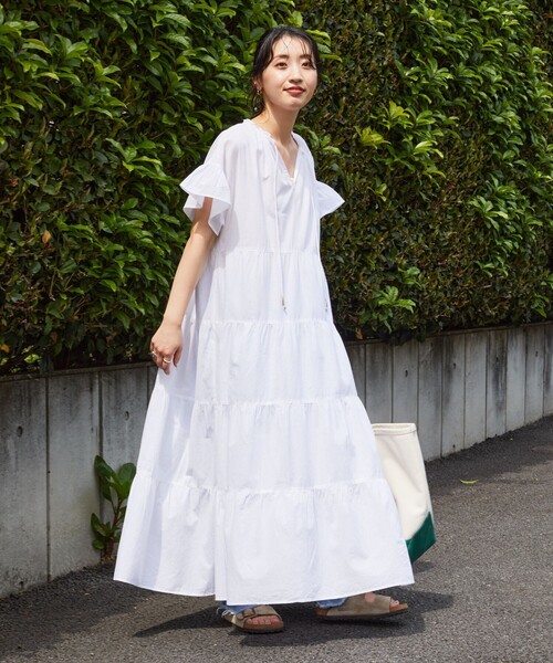 「FREAK'S STORE」 半袖ワンピース MEDIUM レッド レディース_画像2