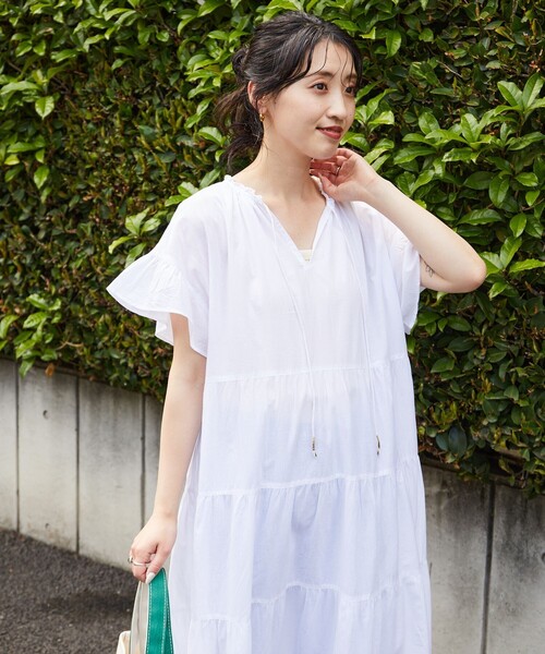 「FREAK'S STORE」 半袖ワンピース MEDIUM レッド レディース_画像5