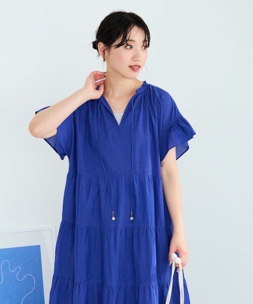 「FREAK'S STORE」 半袖ワンピース MEDIUM レッド レディース_画像6