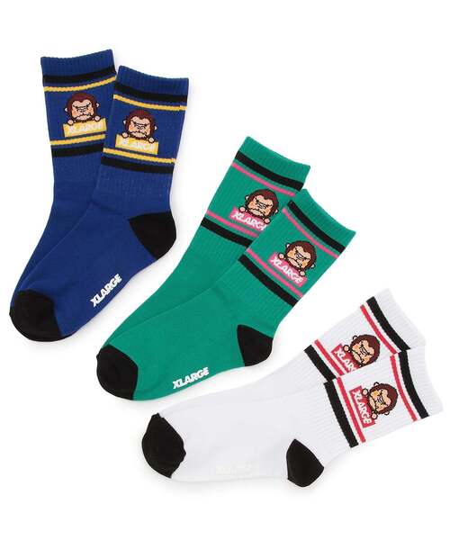 XLARGE KIDS（エクストララージ キッズ） 靴下 ファニーゴリラ リブ