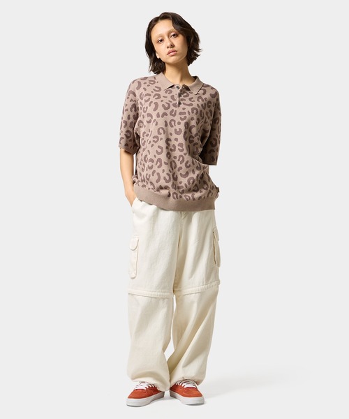 HUF（ハフ） ポロシャツ 半袖 HUF CO-OP CHUNKY CHEETAH KNIT POLO