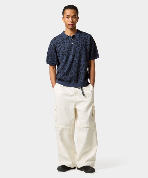 HUF（ハフ） ポロシャツ 半袖 HUF CO-OP CHUNKY CHEETAH KNIT POLO