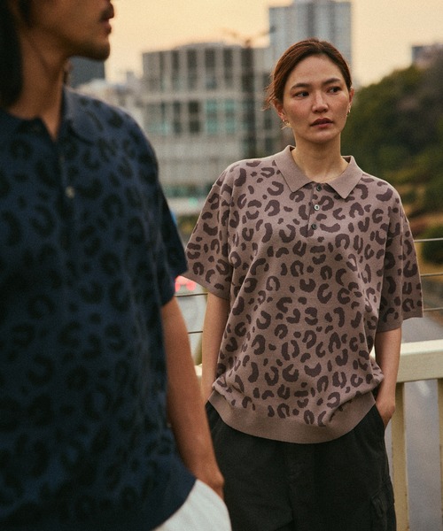 HUF（ハフ） ポロシャツ HUF CO-OP CHUNKY CHEETAH KNIT POLO メンズ 