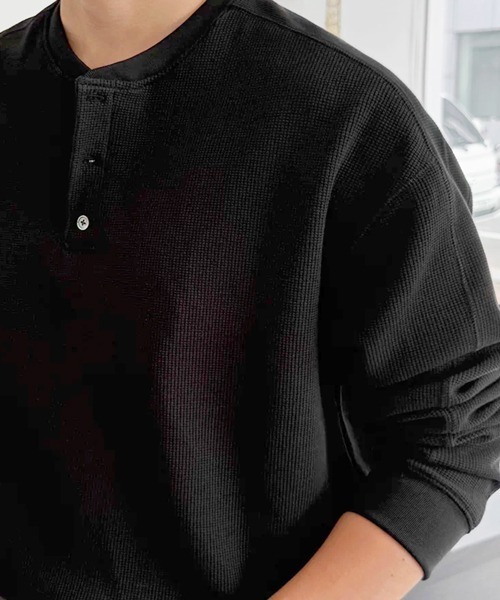 NOWLE（ノウル） ヘンリーネック tシャツ 「NOWLE」3ボタン ヘンリー