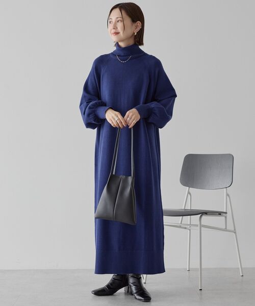 「AMERICAN HOLIC」 ニットワンピース M 杢グレー レディース_画像3