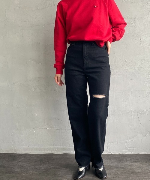 YANUK LEA ブラッククラッシュデニム 24 新品 YANUK（ヤヌーク） デニムパンツ 24 ブラック レディース : ZOZOTOWN