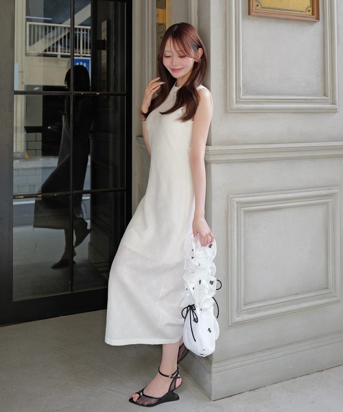 ワンピース PAPILLON MONOGRAM KNIT DRESS