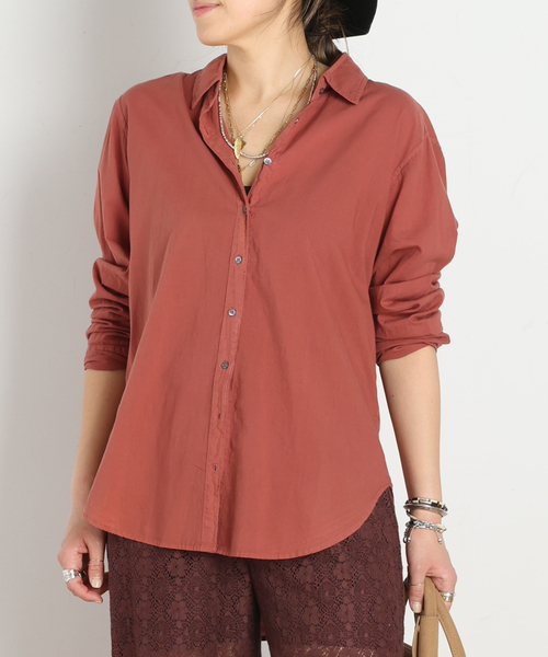 ブラウス シャツ *「XIRENA/キセレナ」COTTON POPLIN SHIRT レディースの画像