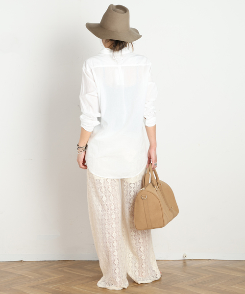 ブラウス シャツ *「XIRENA/キセレナ」COTTON POPLIN SHIRT レディースの画像