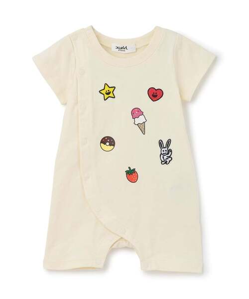 ベビー服 ロンパース キラッキーフレンズ ショートオールの画像