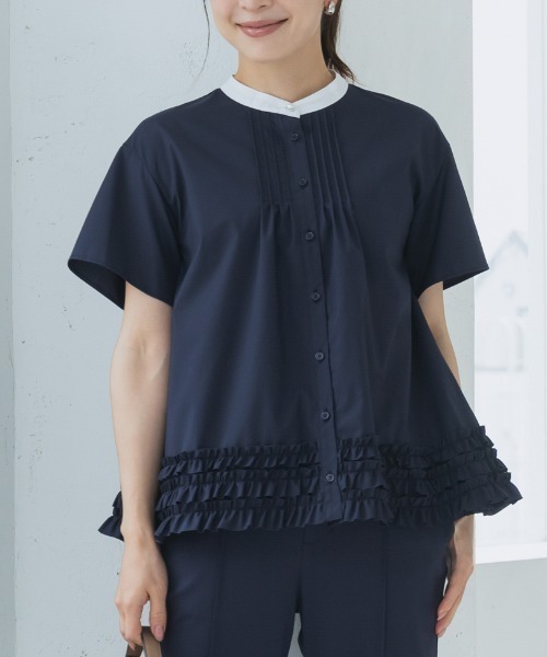 Sono（ソーノ） ブラウス シャツ 「SONO/ソーノ」ブロッサムフリルヘム