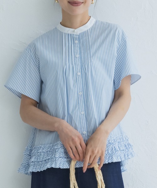 Sono（ソーノ） ブラウス シャツ 「SONO/ソーノ」ブロッサムフリルヘム