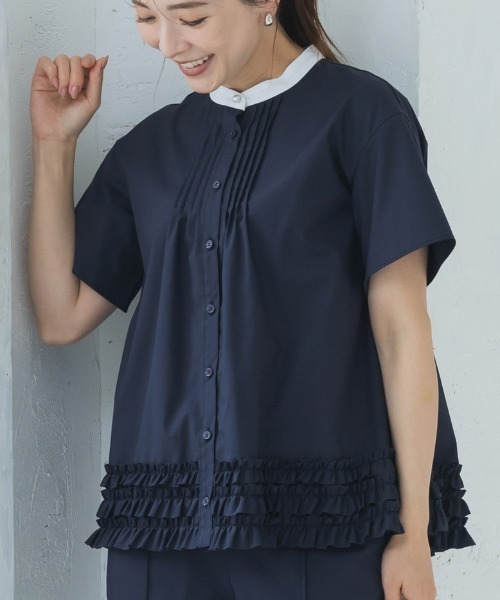 Sono（ソーノ） ブラウス シャツ 「SONO/ソーノ」ブロッサムフリルヘム